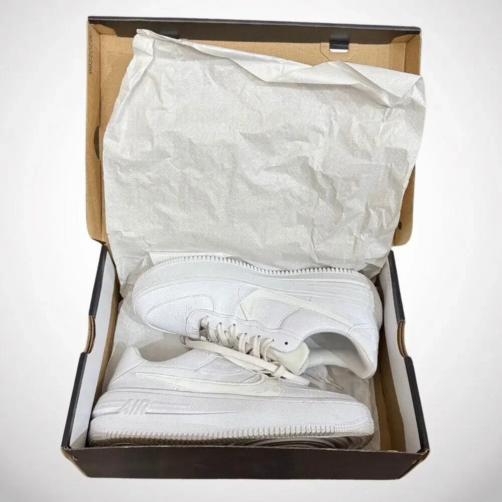 Nike Air Force 1 PLT.AF.ORM White Sneakers | Womens size 11 / EU 43 | w/ Box